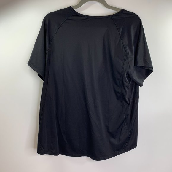 Members Mark Womens Moisture Wicking Work it Out Active Tee Shirt Black Size XXL - Picture 7 of 12